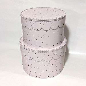 Polka Dot Stackable Hat Boxes